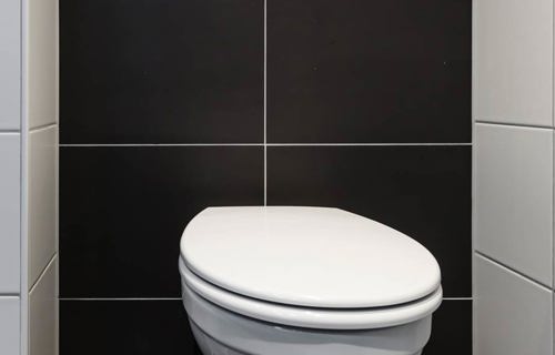 Moderne badkamer met toilet